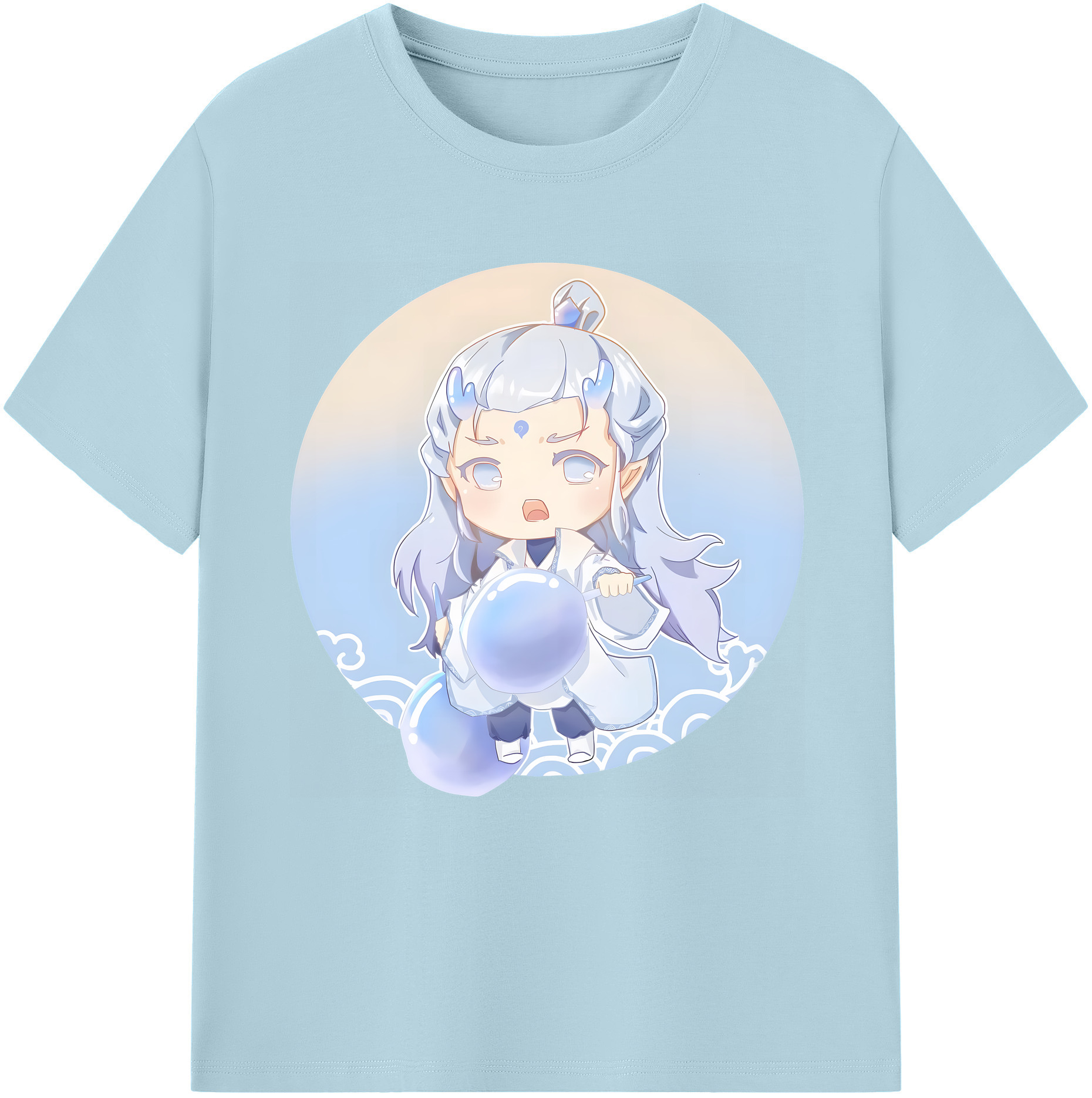 （画像用） Ne Zha 2 ナタ 魔童の大暴れ 綿100％半袖Tシャツ（フロントプリント）